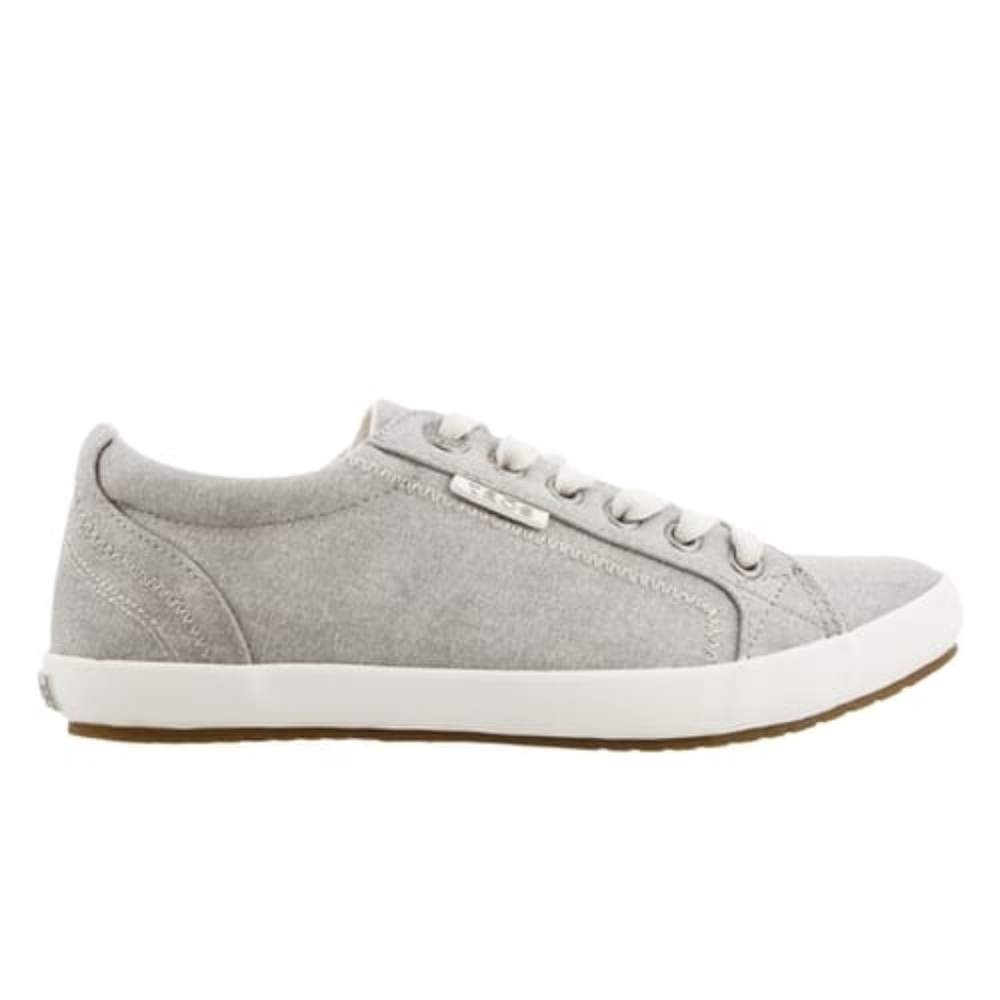 Taos Star Sneaker Grey Wash Canvas Low Top Lace Up Casual Women’s Size 10 NWOB
